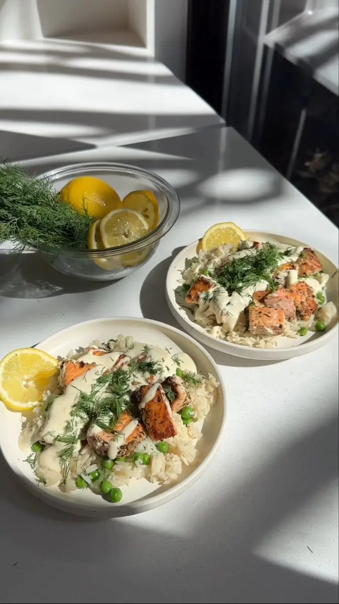 Lemon salmon & rice