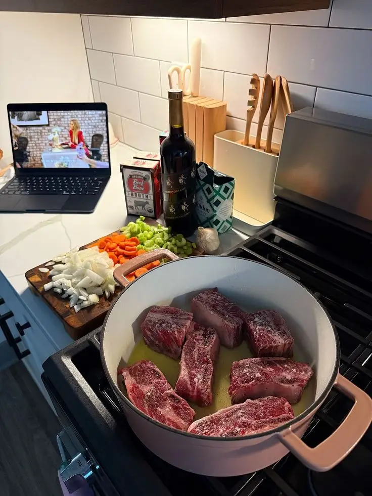sunday short ribs, low and slow.