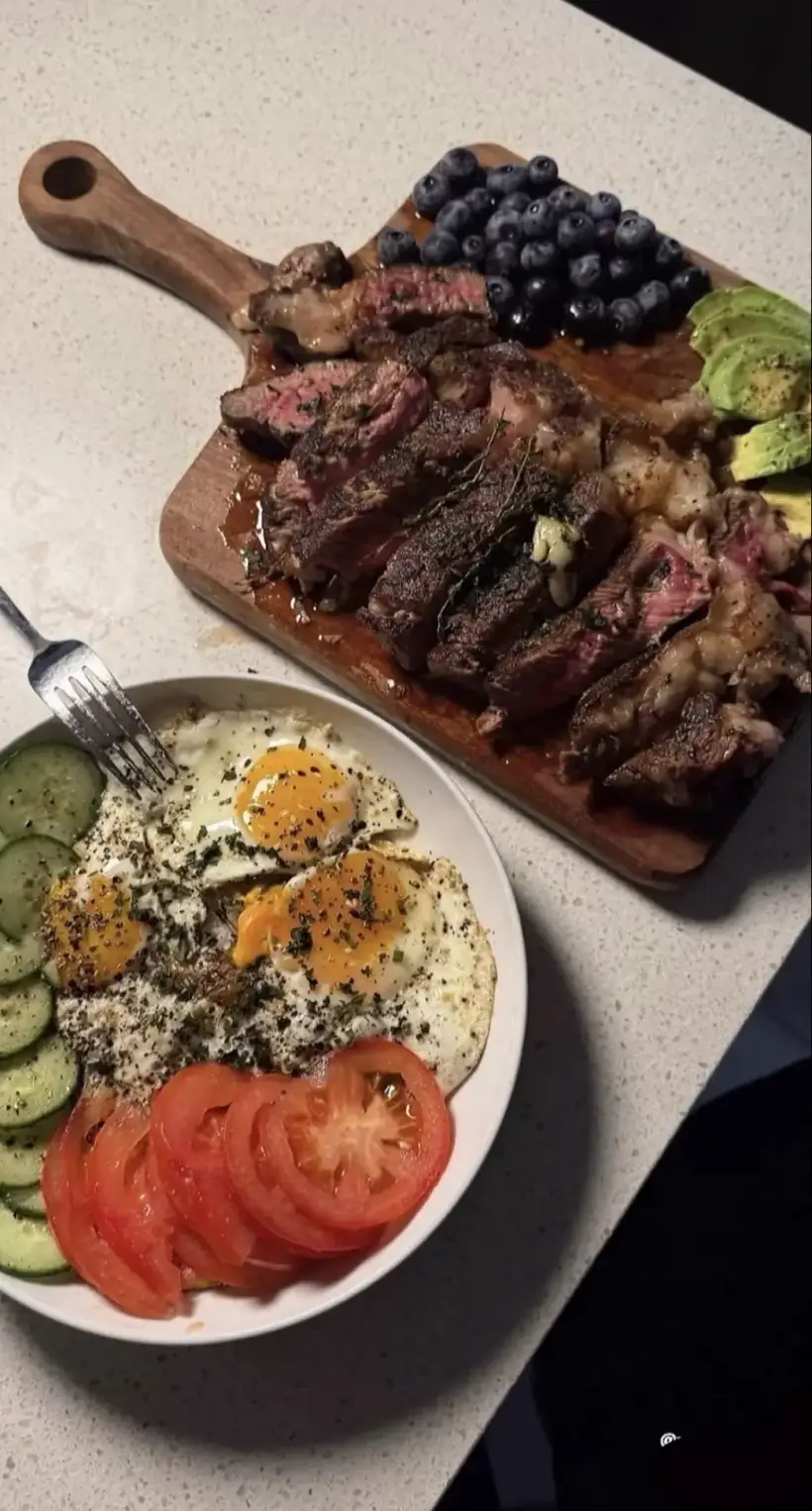 steak and eggs, don't overthink it.
